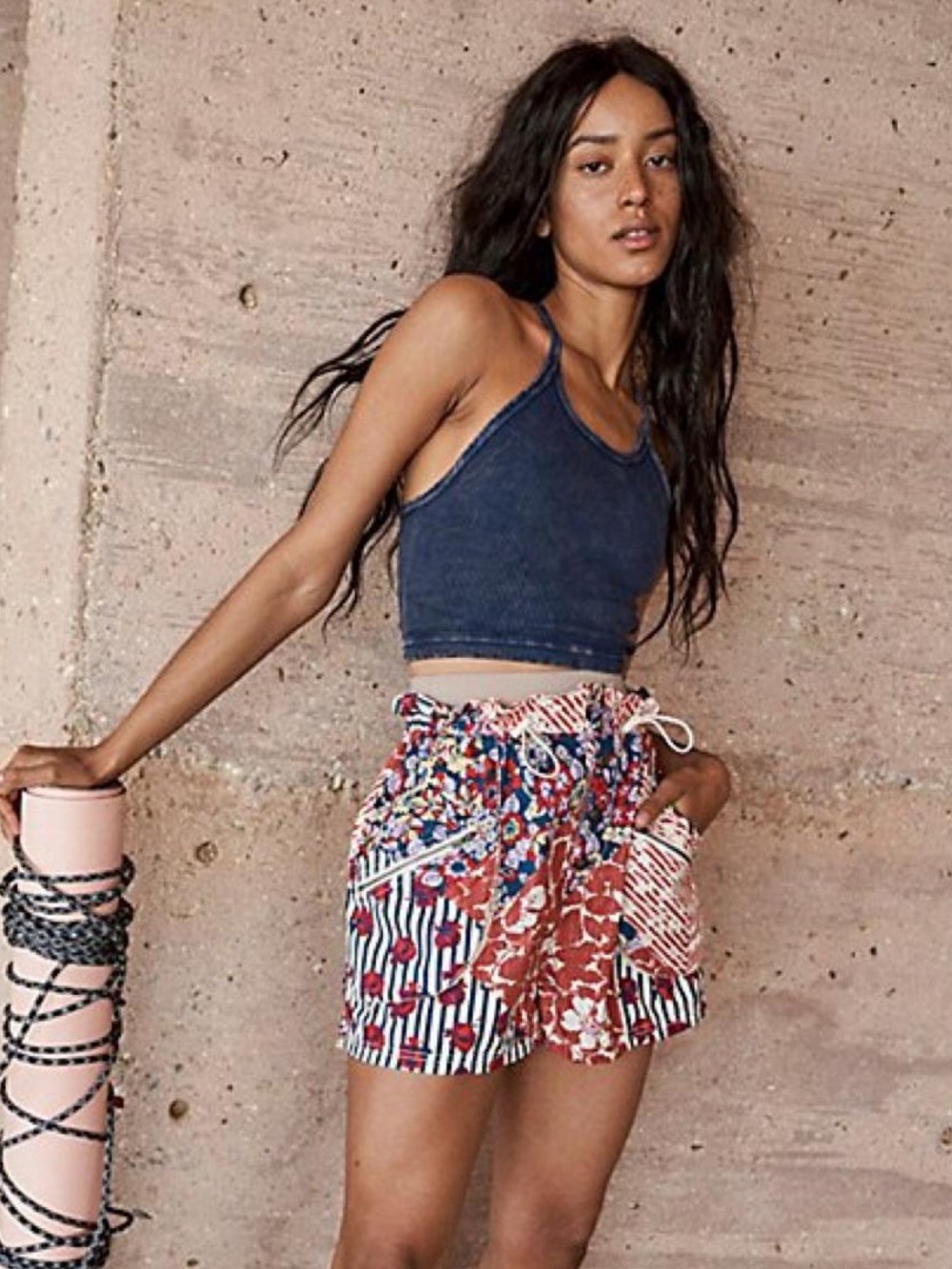 FP Movement Off the Grid Shorts- Patchwork Floral Combo NWOT!
